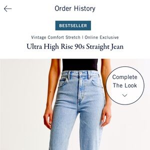 Abercrombie and Fitch The 90’s Straight Ultra High Rise jeans